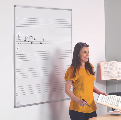 Non-Magnetic Music Stave Whiteboard